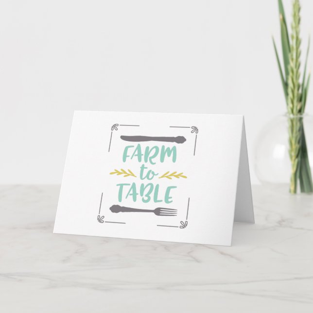 Cartão Fazenda para Mesa (Frente)