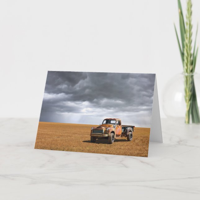 Cartão Fazendas | Caminhão Antigo no Campo (Frente)