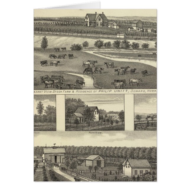 Cartão Fazendas para Transporte, Nebraska (Frente)