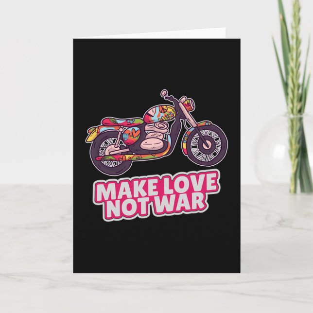 Cartão Fazer amor não guerra (Frente)