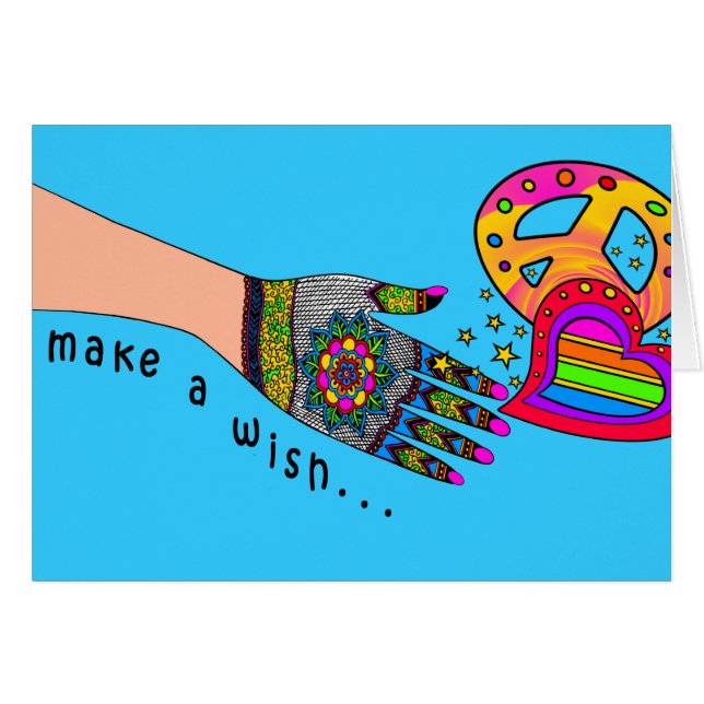 Cartão Fazer Um Desejo... (Frente horizontal)