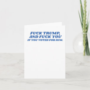 Cartão Fck Trump