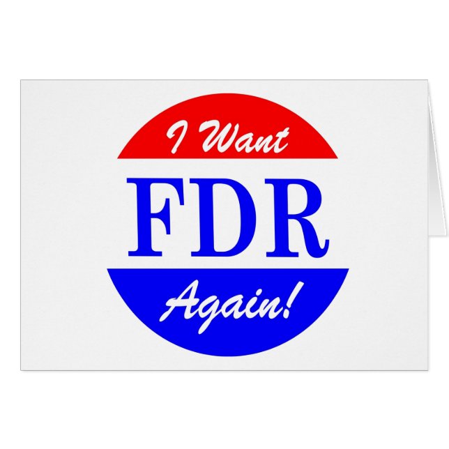 Cartão FDR - O grande presidente Tributo de América (Frente Horizontal)