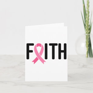 Cartão Fé Câncer da mama Fita Fita Fita Fita Cancer da ma