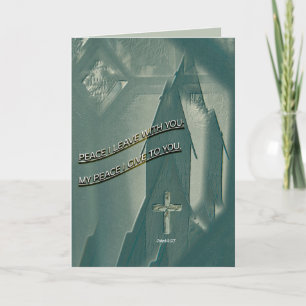 Cartão Fé cristã religiosa Paz Eu Deixo com Você
