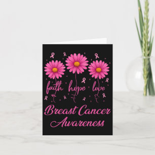 Cartão Fé de consciência de Cancer de mama Ama esperança