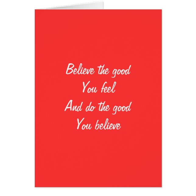 Cartão Fé em si mesma (Frente)