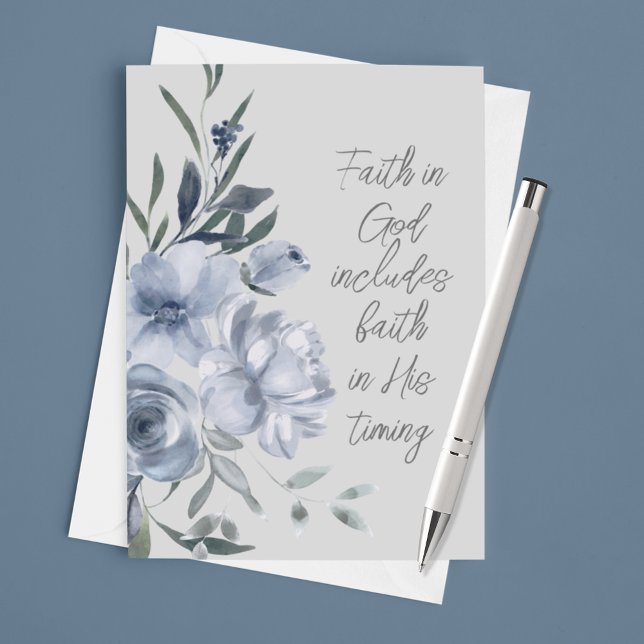 Cartão Fé no texto personalizado de Deus (Criador carregado)