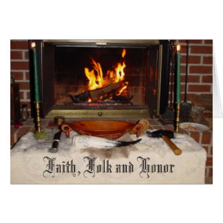 Cartão Fé, povos e honra