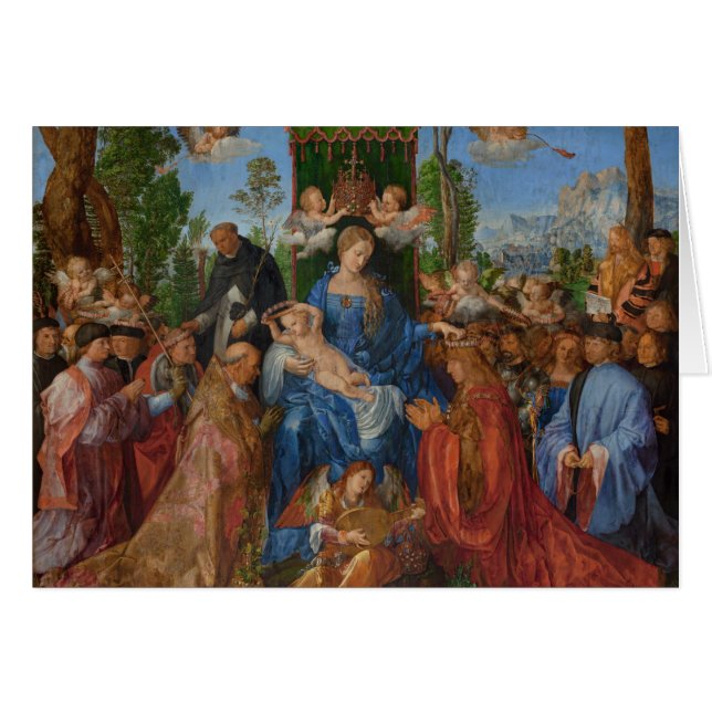 Cartão Feast of the Rose Garlands, 1506 (oil on wood) (Frente Horizontal)