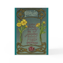 February Birthday Primrose & Amethyst