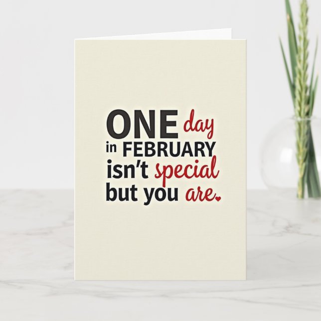 Cartão February You Are Always Special Card (Frente)