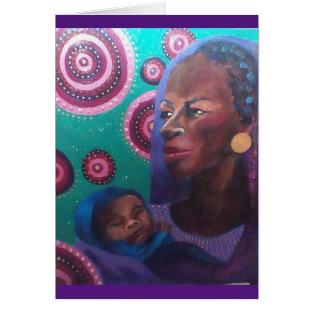 Cartão Fechado em Placa Notecard Roxa (Frente)