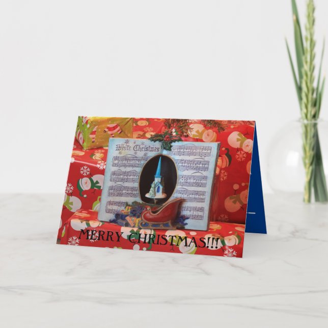 Cartão Fechamento do Livro de Música de Natal (Frente)