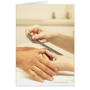 Cartão Fechar a manicura