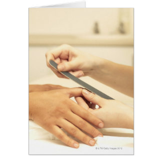 Cartão Fechar a manicura