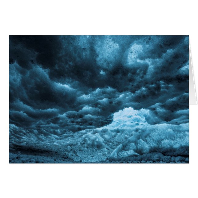 Cartão Feche o gelo azul, Islândia (Frente Horizontal)