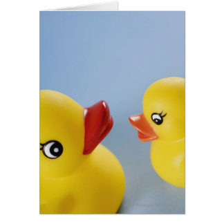 Cartão Fecho de dois patos de borracha