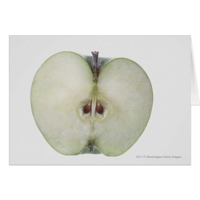 Cartão Fecho de uma maçã-avó em fatias (Frente Horizontal)