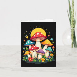 Cartão Fécula, Fofo de Mushroom Fogi Halloween Férea, Féc