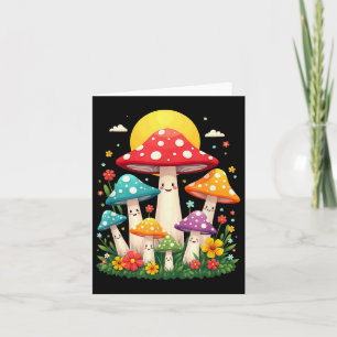Cartão Fécula, Fofo de Mushroom Fogi Halloween Férea, Féc