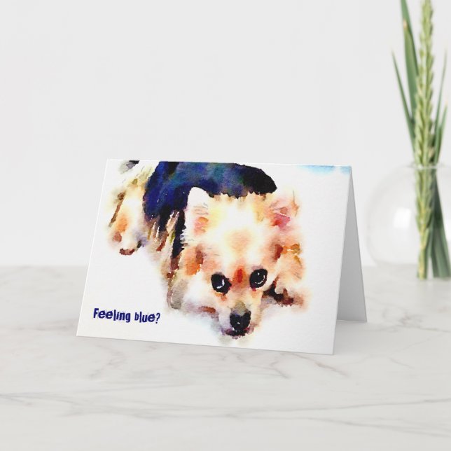 Cartão Feeling Blue Greeting Card (Frente)