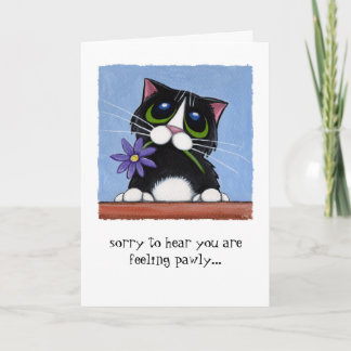 Cartão Feeling Pawly Cat with Flower