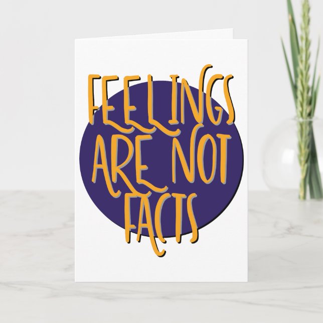 Cartão Feelings Are Not Facts | 12 Step Recovery Slogan (Frente)