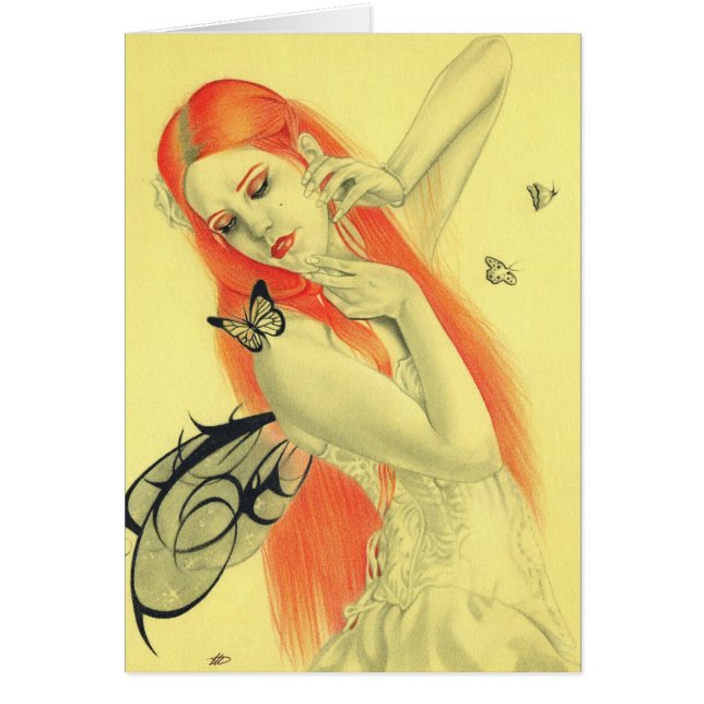 Cartão feericamente dos segredos da borboleta (Frente)