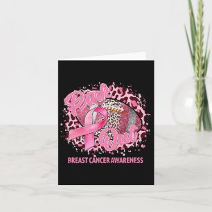 Cartão Feijão-rosa-rosa-leopardo trava Cancer-mama Awa