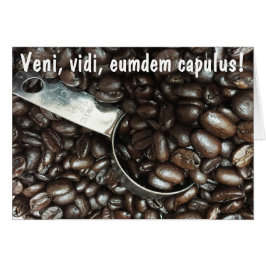 Cartão Feijões de café Roasted com a fotografia de prata