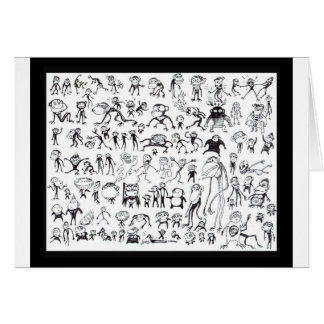 Cartão feio de 100 macacos