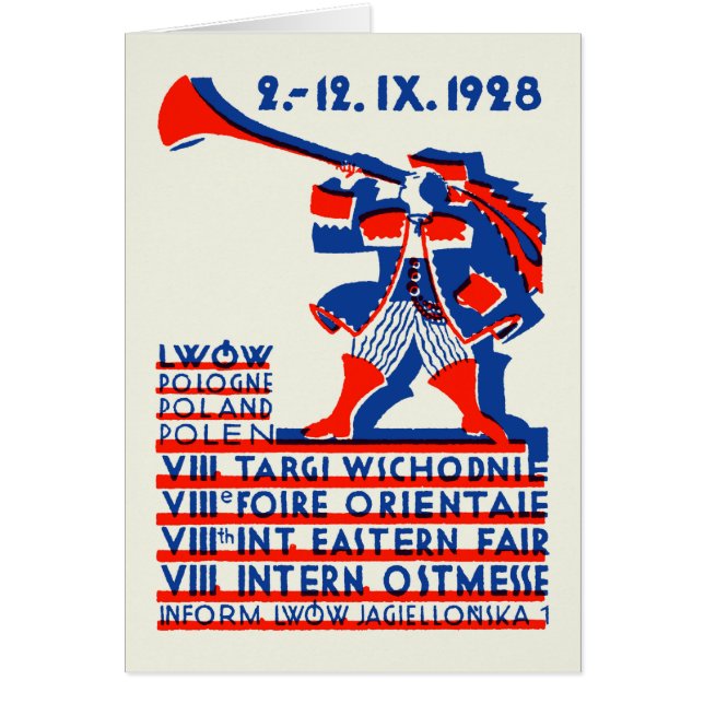 Cartão Feira Internacional de Lwow, 1928 (Frente)