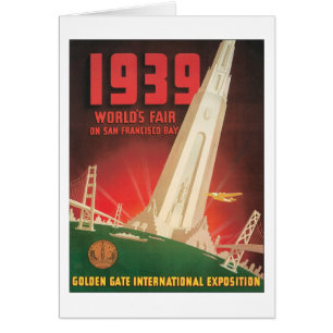 Cartão Feira Mundial da Baía de São Francisco de 1939