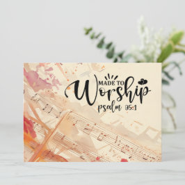 Cartão Feita para a Bíblia de citação cristã Culto Psalm 