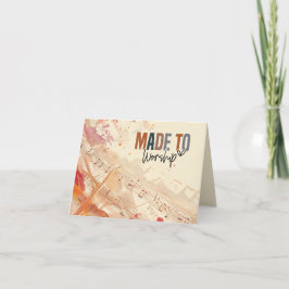 Cartão Feita para a Bíblia de citação cristã Culto Psalm 