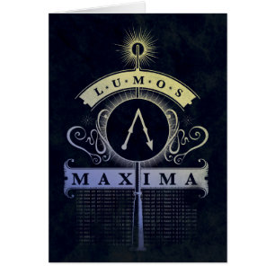 Cartão Feitiço de Harry Potter Gráfico de Lumos Maxima