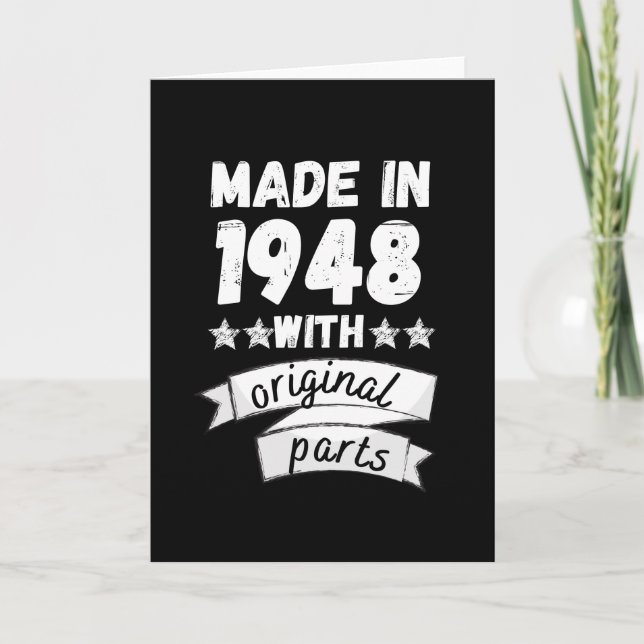 Cartão feito em 1948 com peças originais, (Frente)