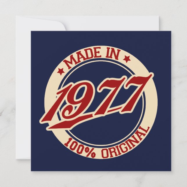 Cartão Feito Em 1977 (Frente)