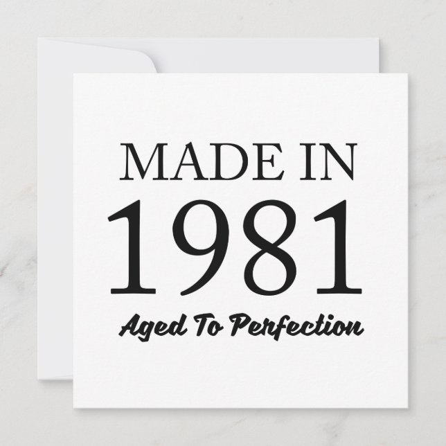 Cartão Feito Em 1981 (Frente)