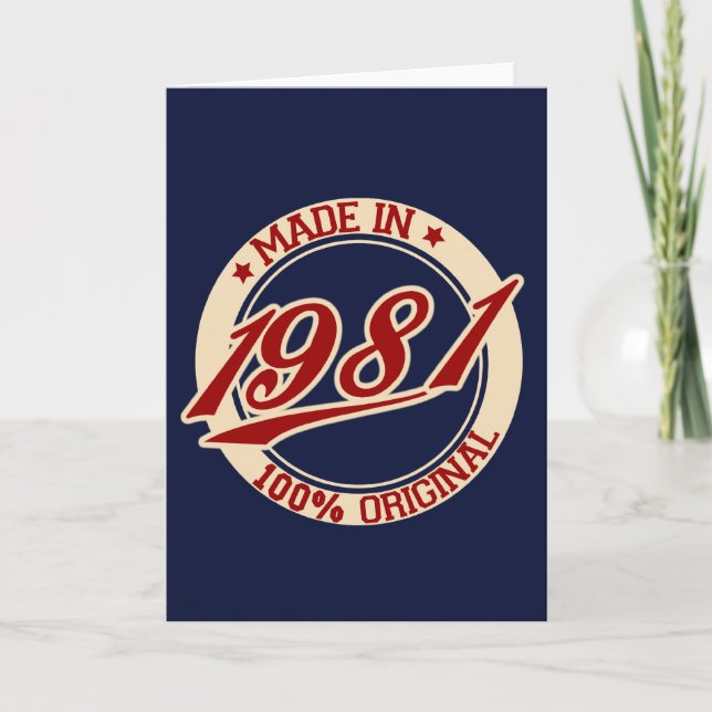 Cartão Feito Em 1981 (Frente)