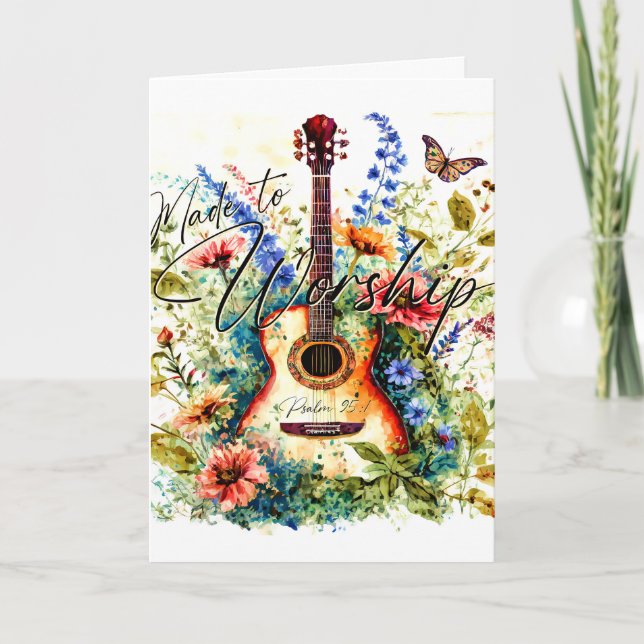 Cartão Feito para Adorar Saudação (Frente)