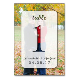 Cartão feito sob encomenda 1 do número da mesa do