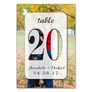 Cartão feito sob encomenda 20 do número da mesa do