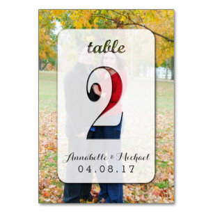 Cartão feito sob encomenda 2 do número da mesa do