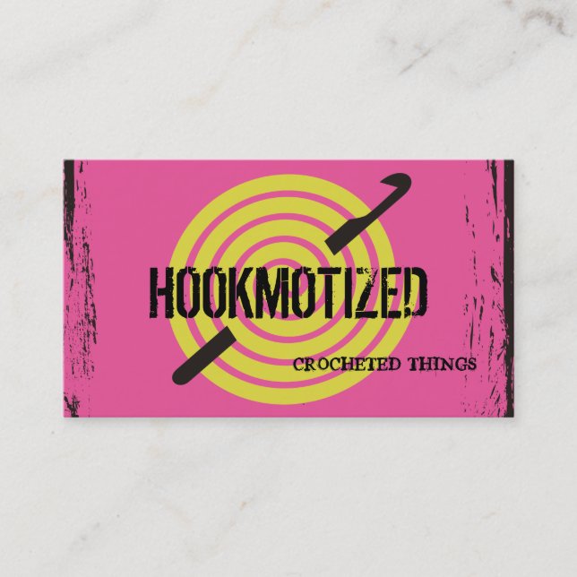 Cartão feito sob encomenda do gancho de crochet do (Frente)