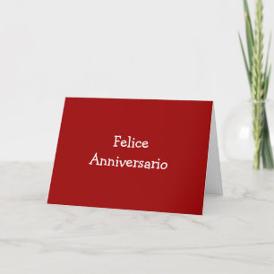 CARTÃO FELICE ANIVERSARIO-ANNIVERSARY