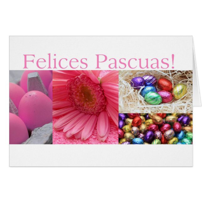 Cartão Felices Pascuas spanish Felz pascoa (Frente Horizontal)