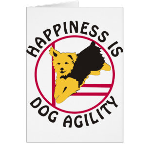 Cartão Felicidade da agilidade de Yorkie