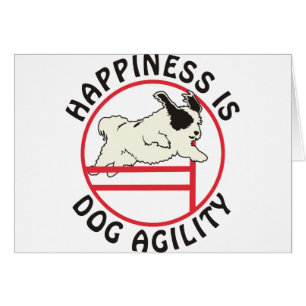 Cartão Felicidade da agilidade do cão